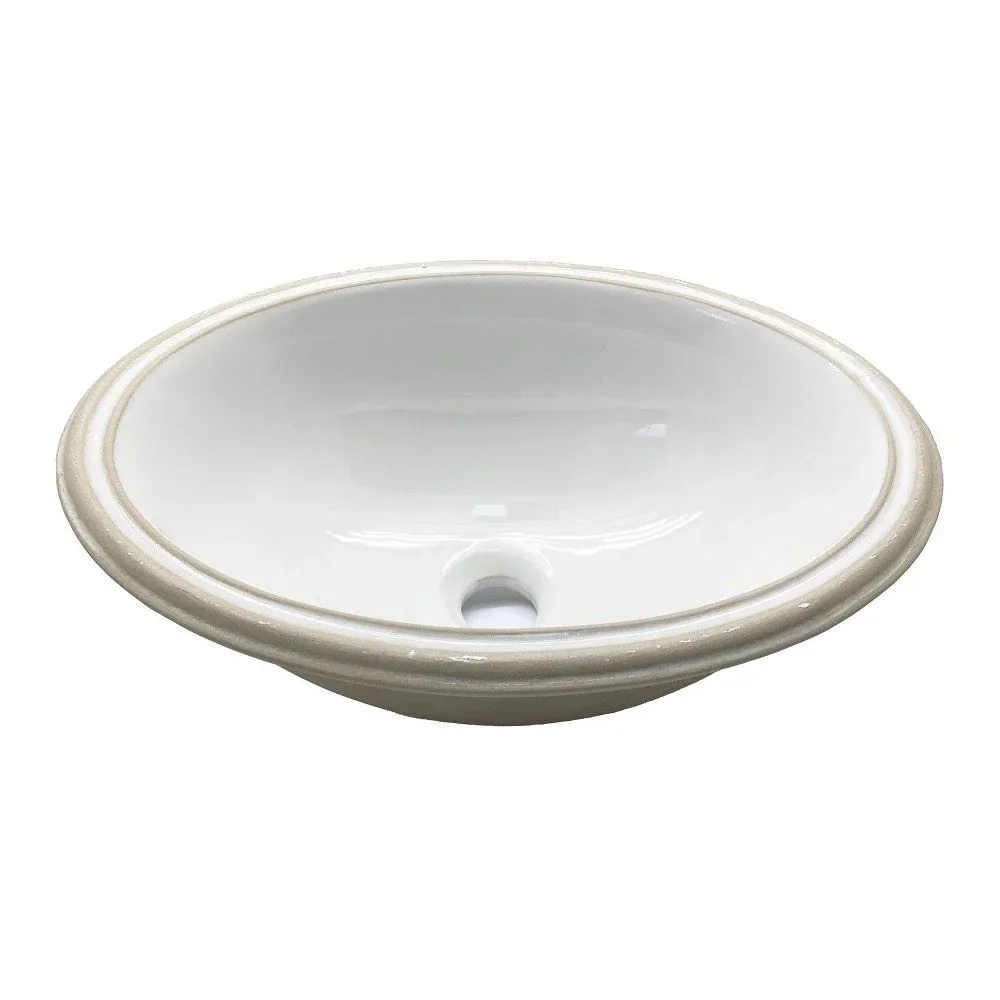 Cuba de Embutir Oval Wind 40x31 cm Branca Dimar