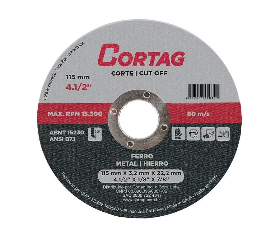 Disco de Corte para Ferro Cortag