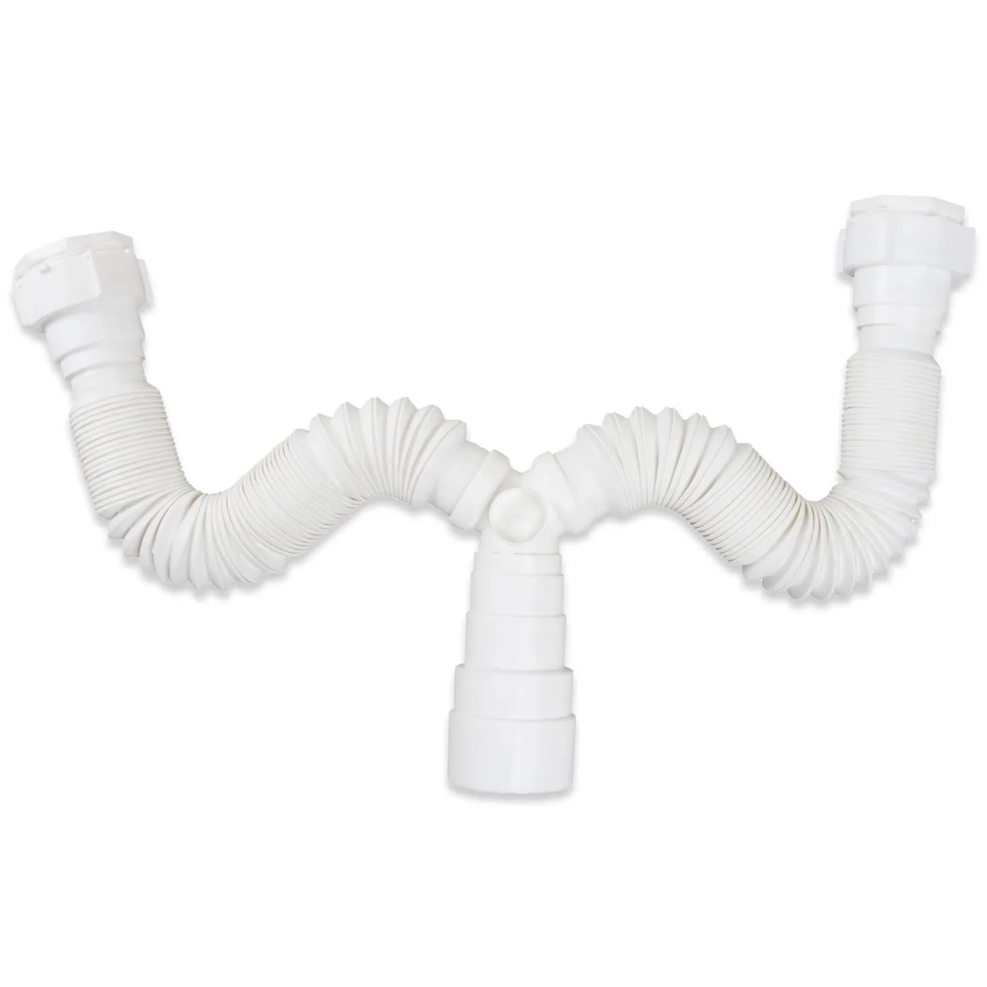 Sifão Sanfonado Plástico Duplo DN 38/50 mm Branco Fortlev