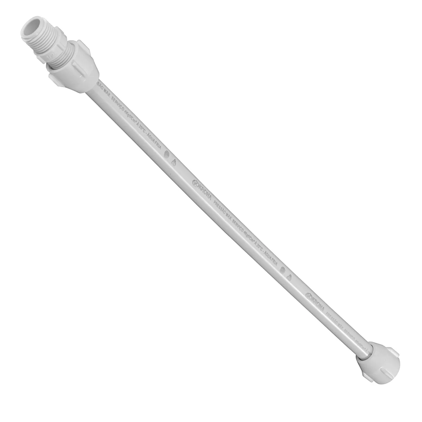 Tubo de Ligação Flexível PVC 1/2 Branco Krona