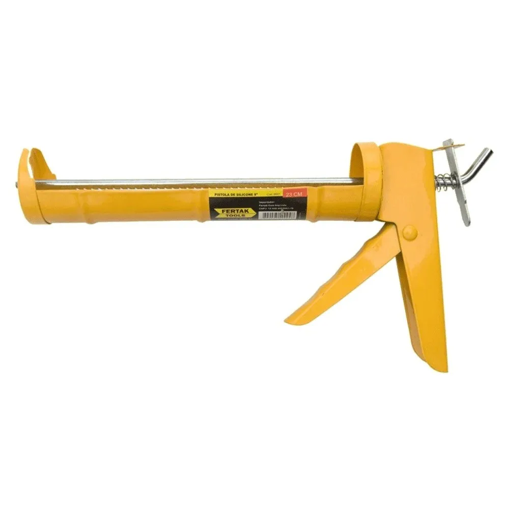 Aplicador de Silicone Aço Amarelo Fertak