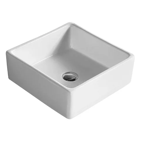Cuba de Apoio Slim Quadrada Sanib 38x38 cm Branca Dimar