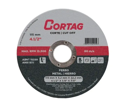 Disco de Corte para Ferro Cortag